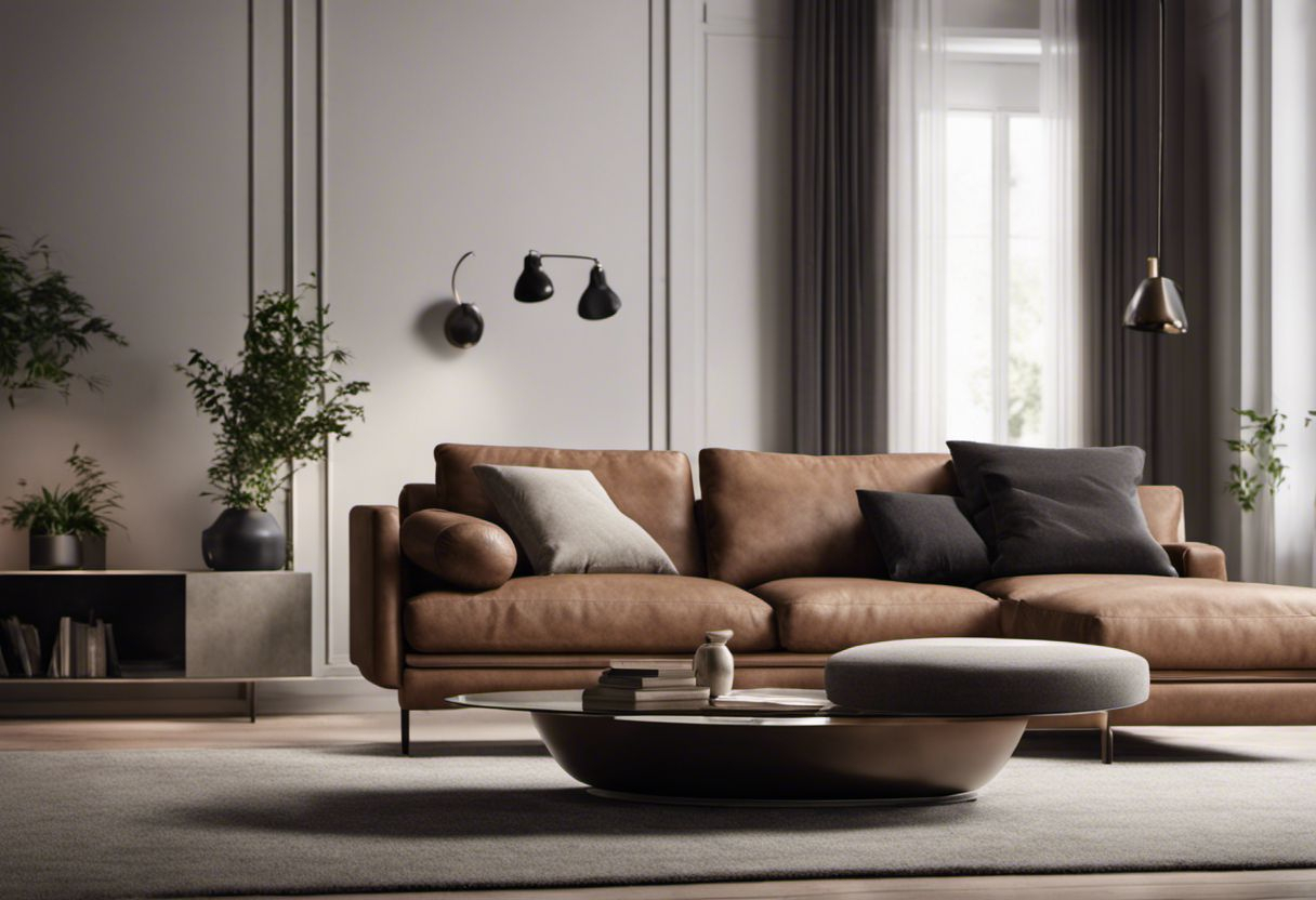 Salon minimaliste avec des meubles modernes et épurés